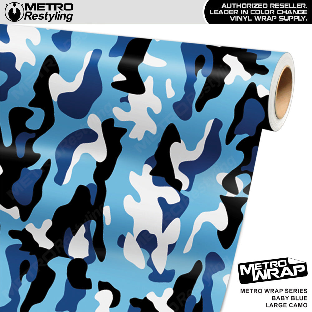 Metro Wrap Large Classic Baby Blue Camouflage Vinyl Film - Avery Dennison Film - Satin Finish | BLOWOUT STOCK | (10 sq ft) | 423695