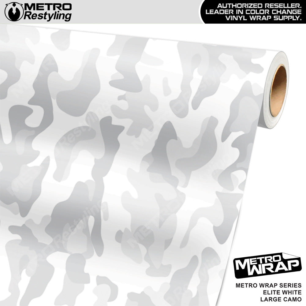 Metro Wrap Large Classic Elite White Camouflage Vinyl Film - 3M Film - Satin Finish | BLOWOUT STOCK | (15 sq ft) | 100370