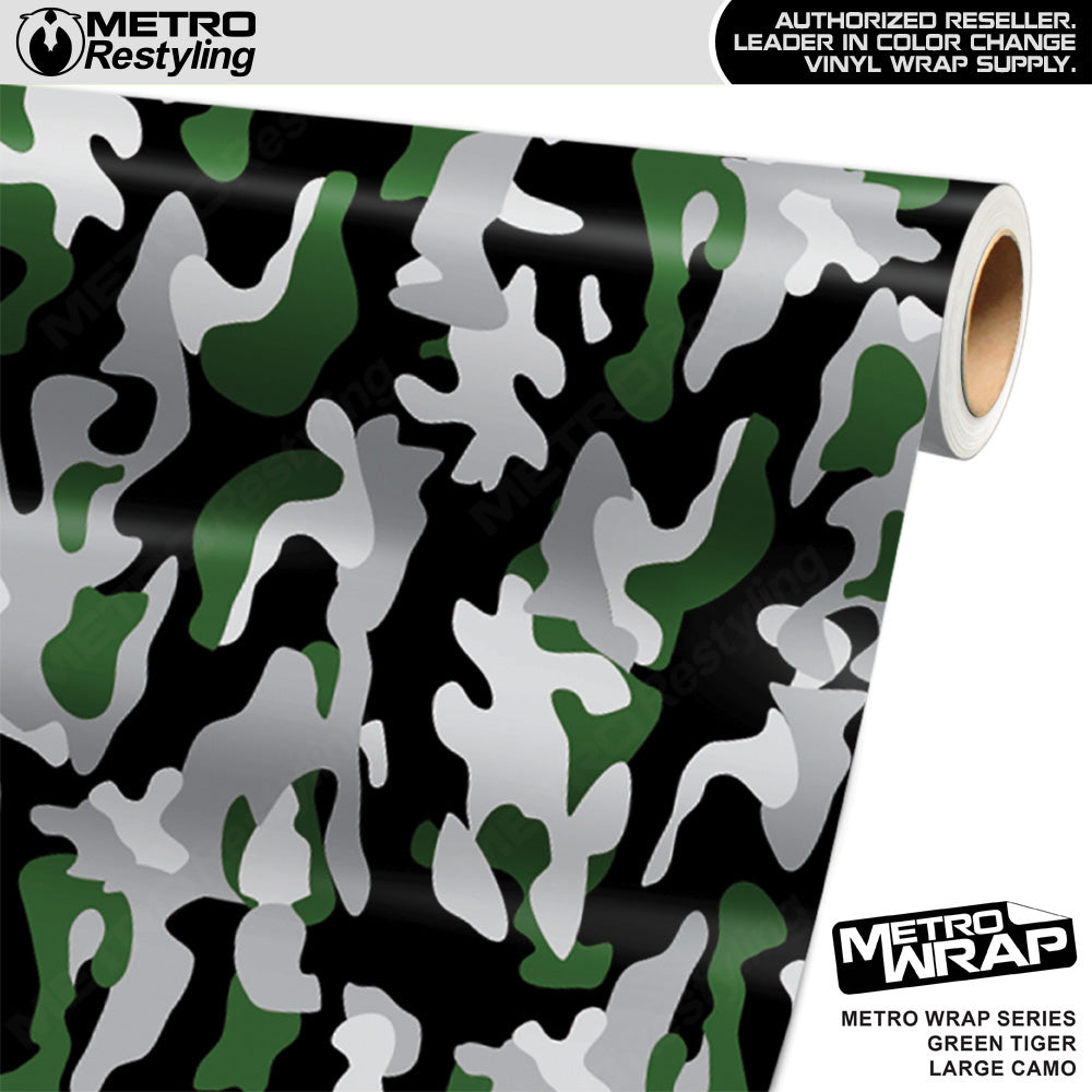 Metro Wrap Large Classic Green Tiger Camouflage Vinyl Film