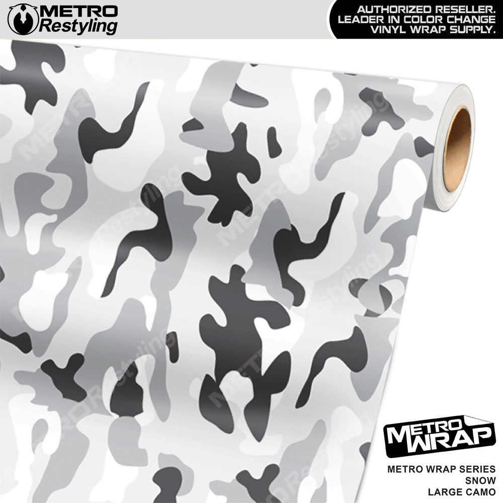 Metro Wrap Large Classic Snow Camouflage Vinyl Film - Avery Film - Gloss Finish | BLOWOUT STOCK | (29 sq ft) | 100346