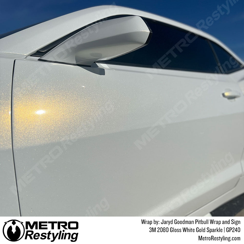 Matte Glittter White Car Wrap  Metallic Sparkle White Vinyl Wraps