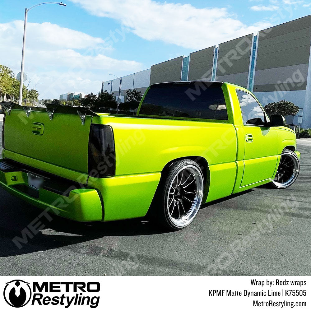 Lime Green Vinyl Truck Wrap