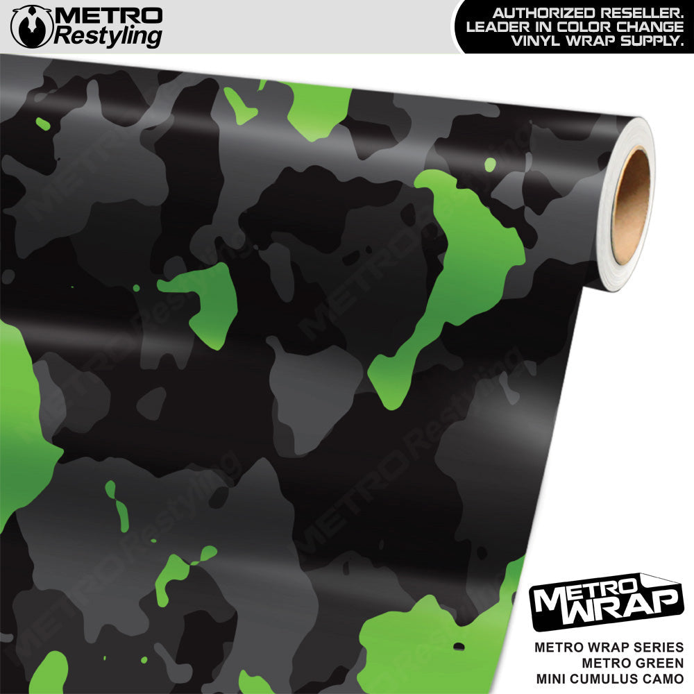 Metro Wrap Mini Cumulus Metro Green Camouflage Vinyl Film - 3M Film - Gloss Finish | BLOWOUT STOCK | (25 sq ft) | 869437