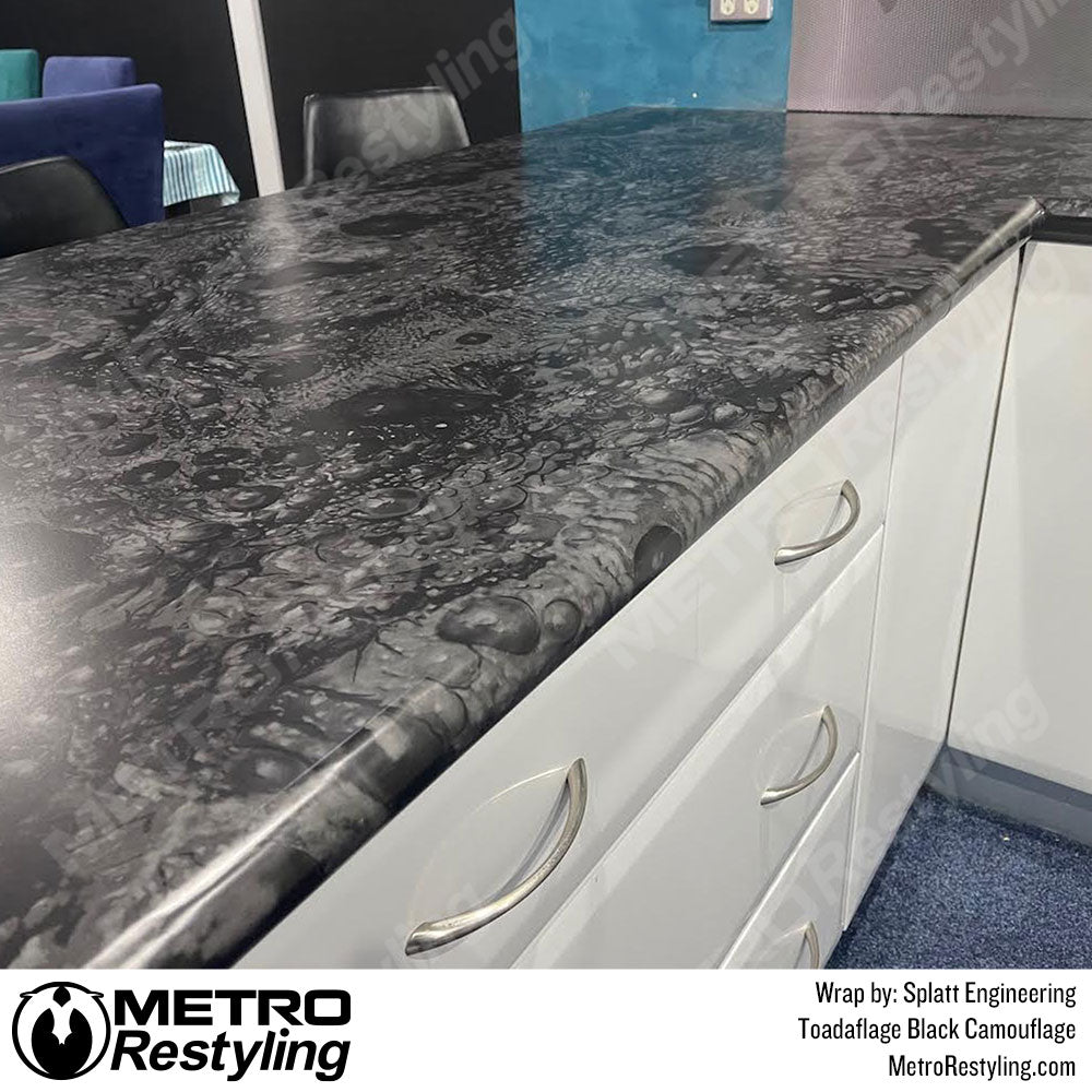 Black Granite Effect Vinyl Wrap