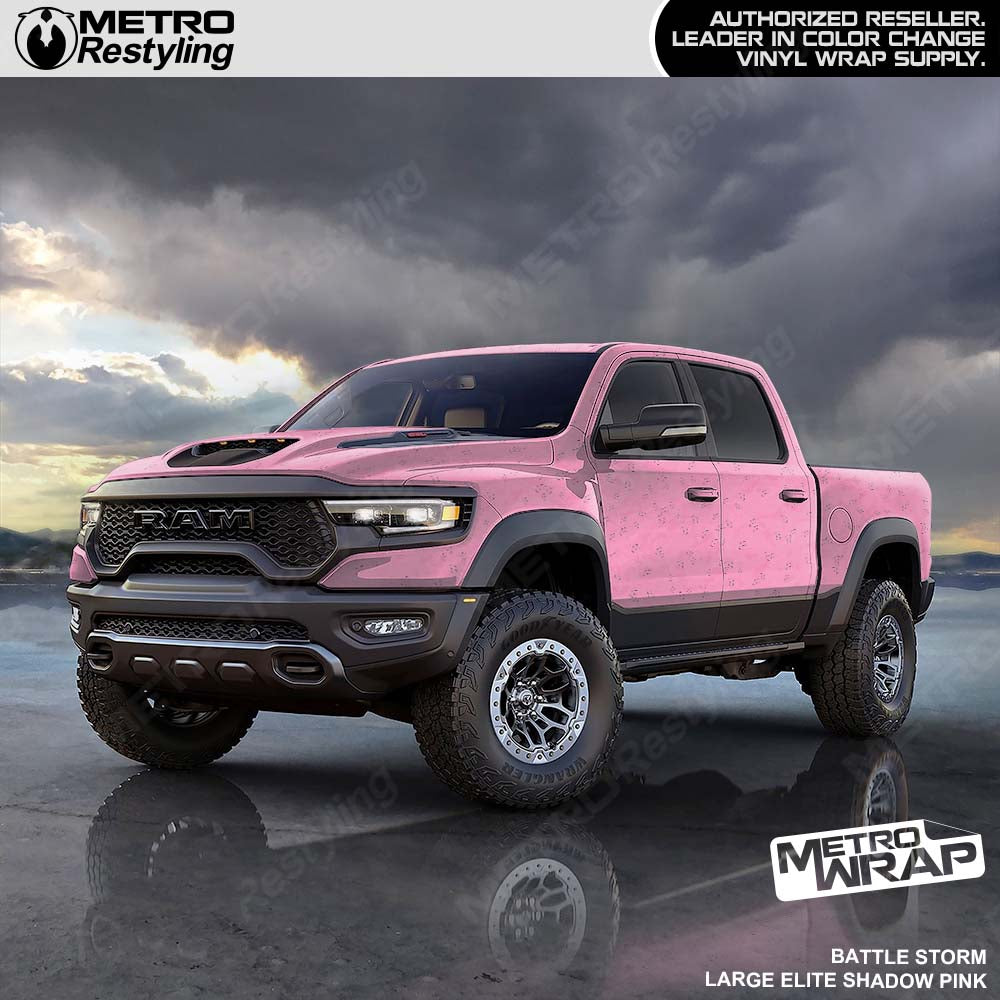Pink Camo Truck Wrap