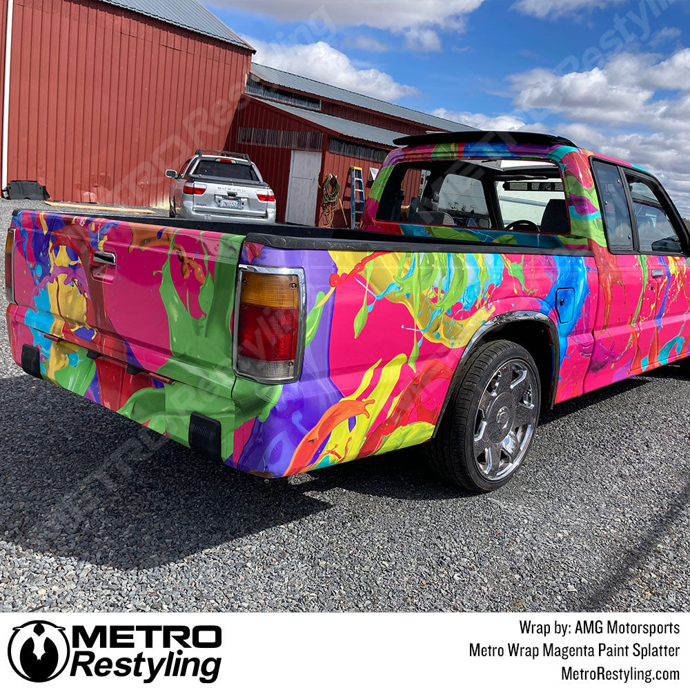 Paint Splatter Truck Vinyl Wrap