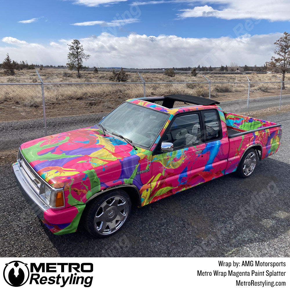 Paint Splatter Truck Vinyl Wrap