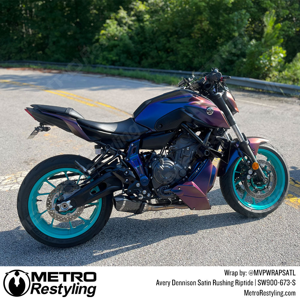 Blue Motorcycle wrap