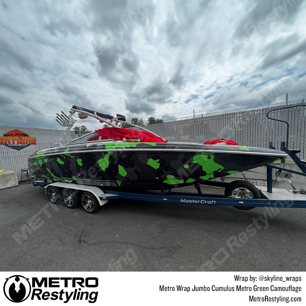 Jumbo Cumulus Metro Green boat wrap
