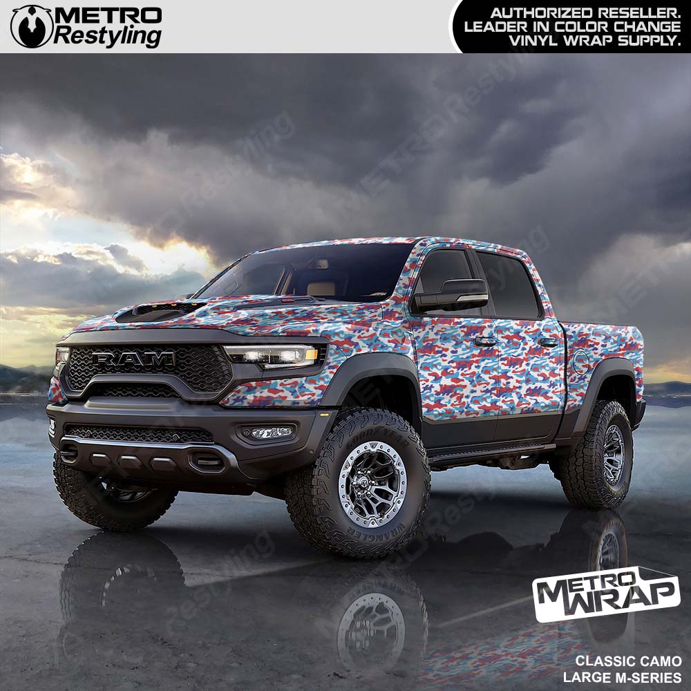 m series camo vinyl truck wrap