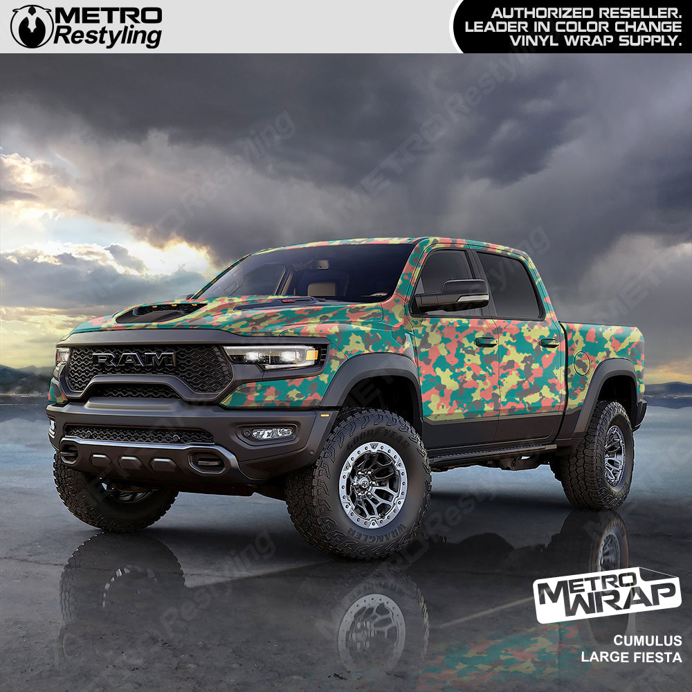 Cumulus Fiesta Camo vinyl truck wrap