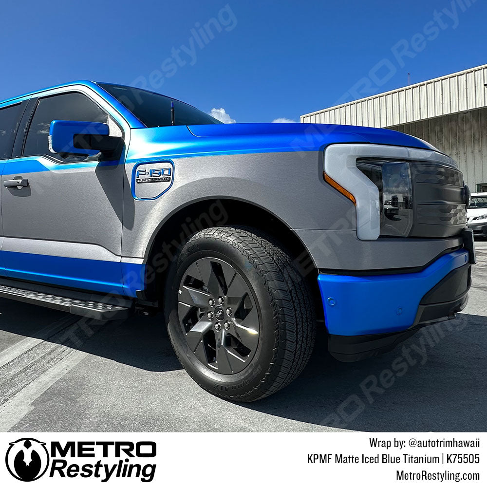 Iced Blue wrapped Ford