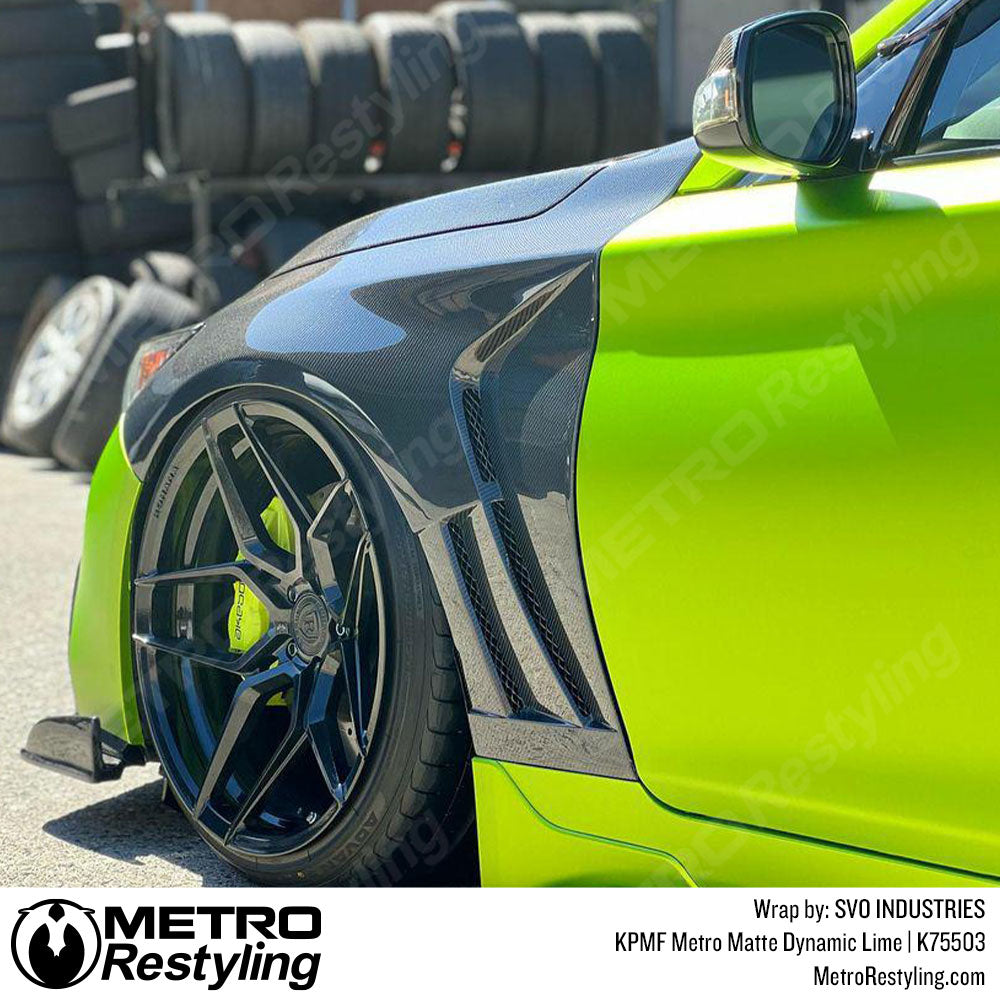 Metro Matte Dynamic Lime vinyl car wrap