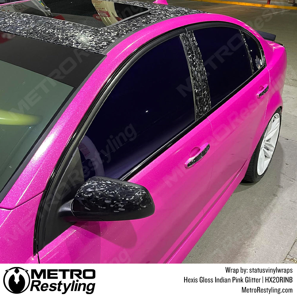 pink glitter car vinyl wrap