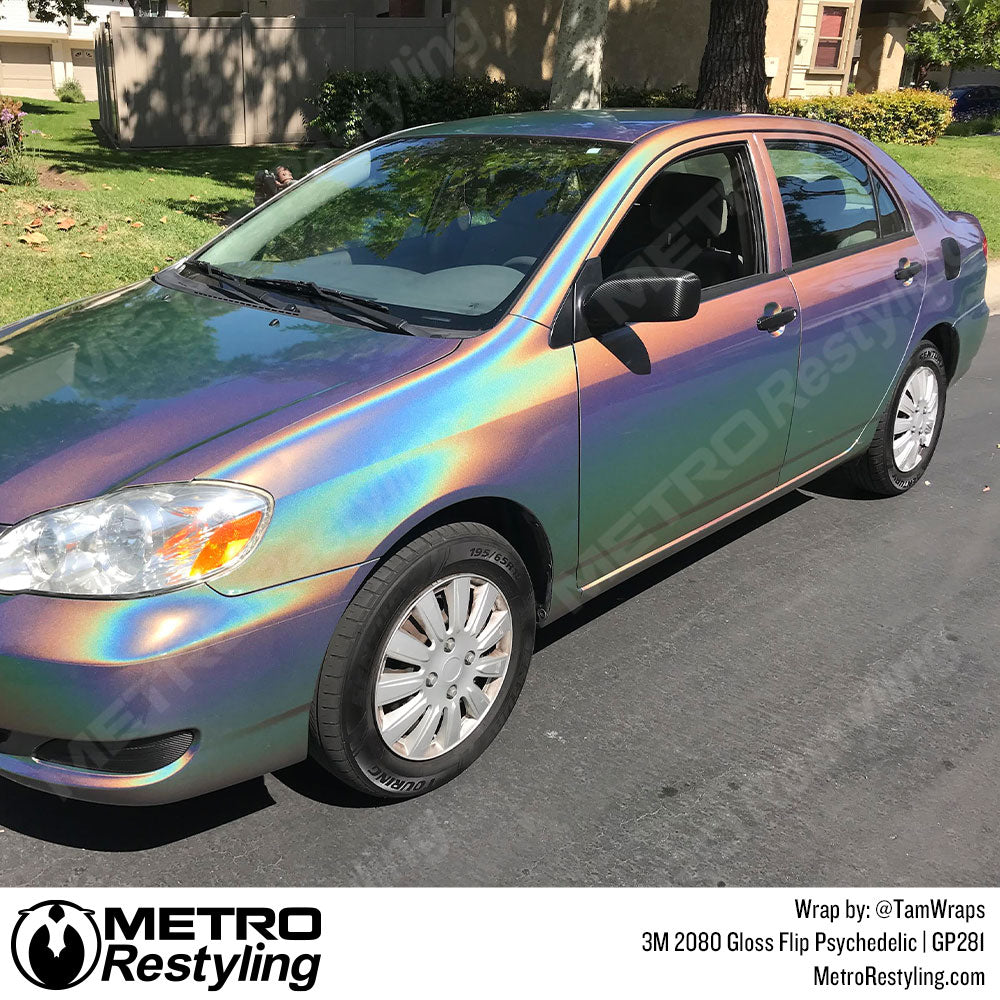Gloss Chrome Prism Pattern Vinyl Car Wrap Auto Decal Sticker Film Roll