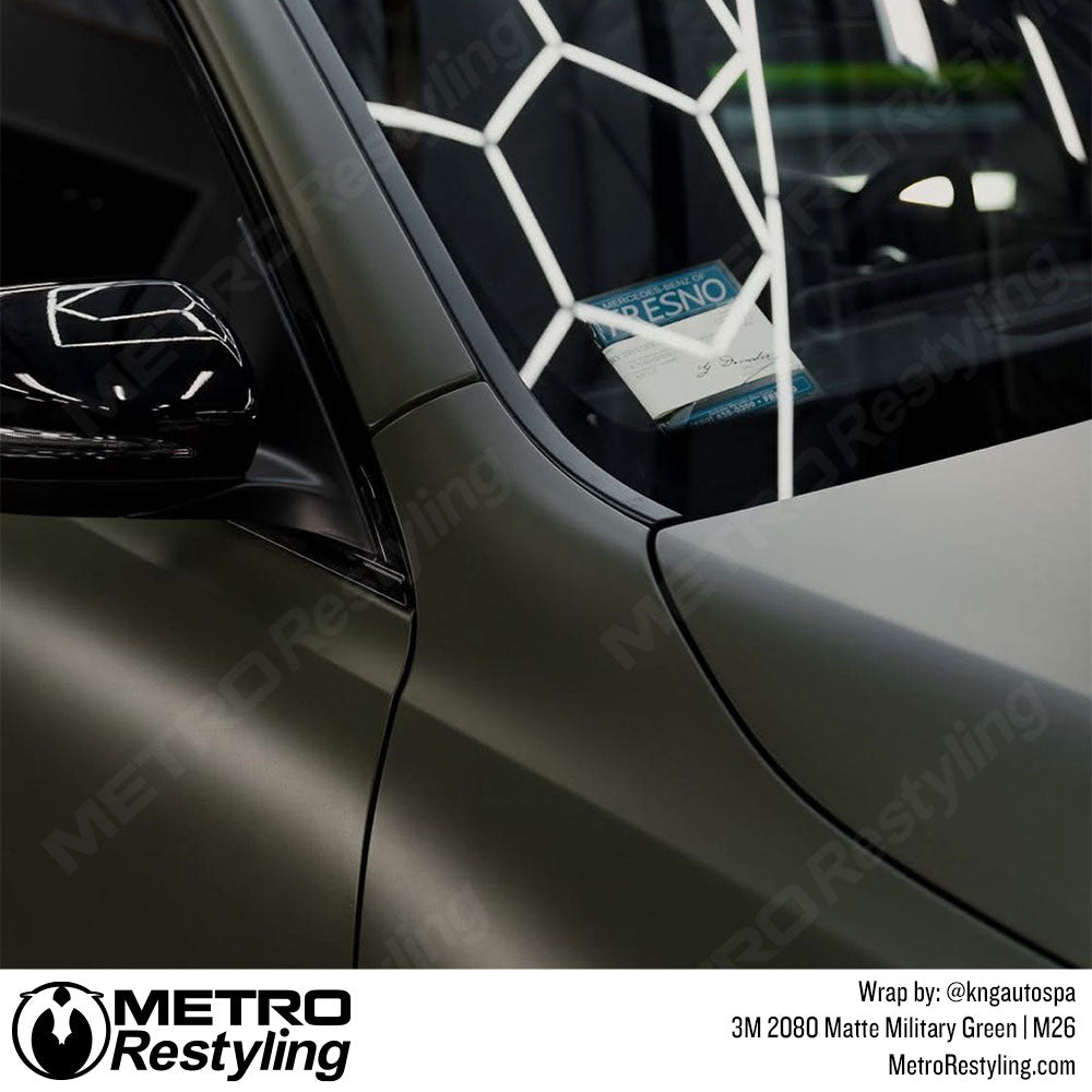 mercedes with green wrap