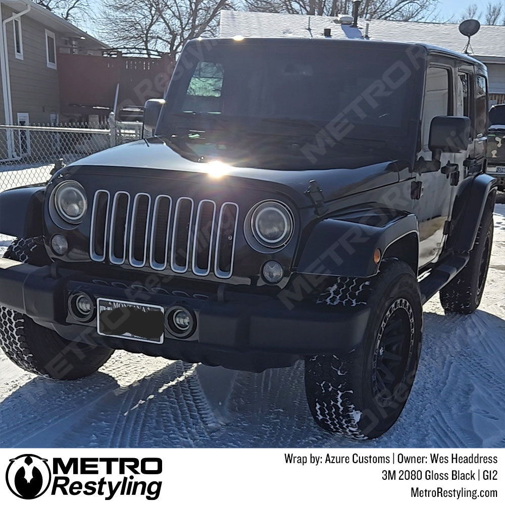 3M 2080 Gloss Black Vinyl Wrap | G12