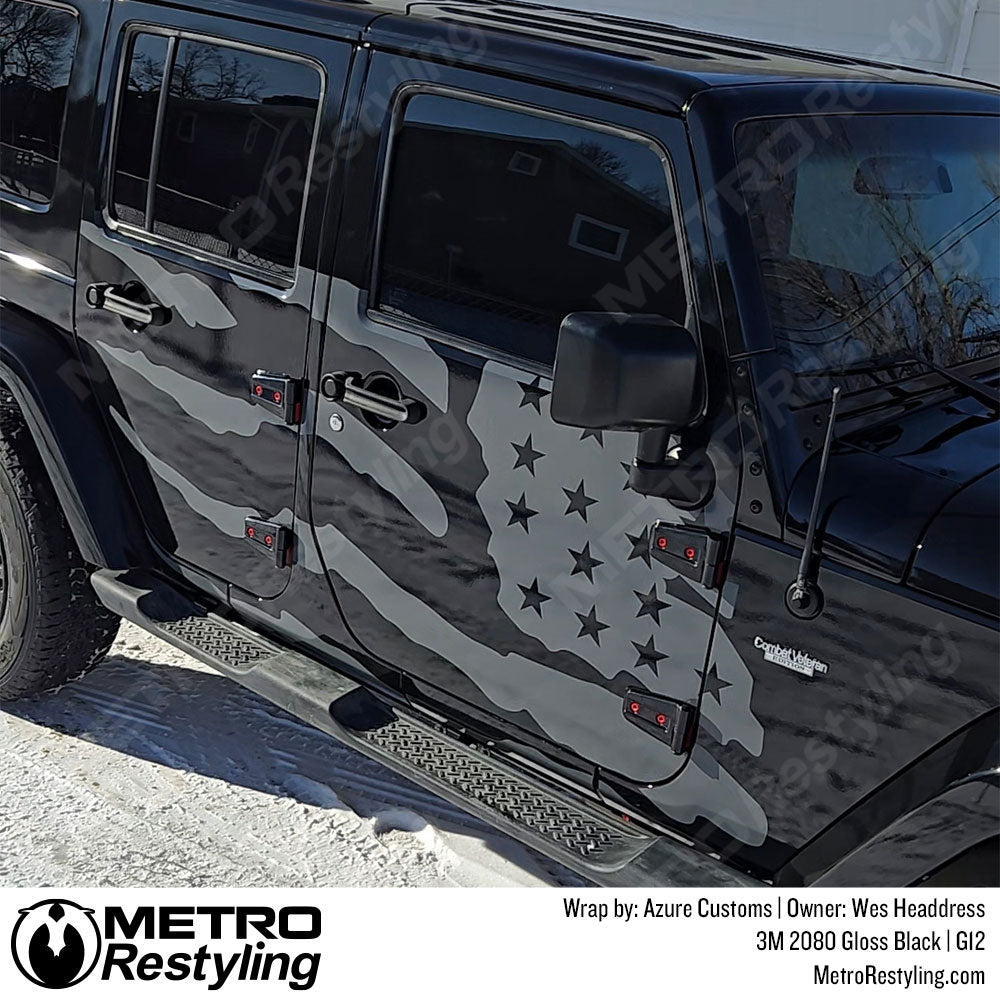 3M 2080 Gloss Black Vinyl Wrap | G12