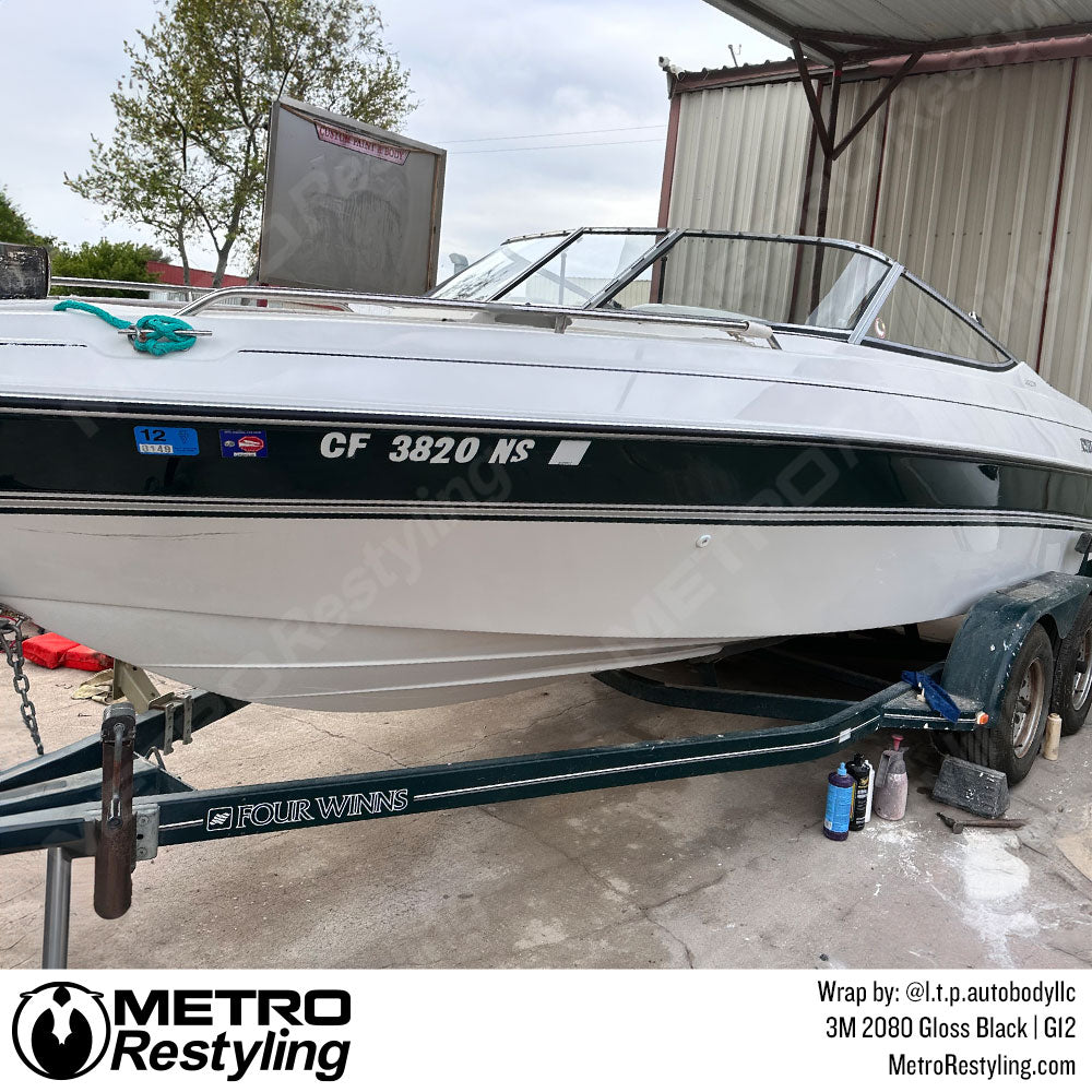 Gloss Black Boat Wrap