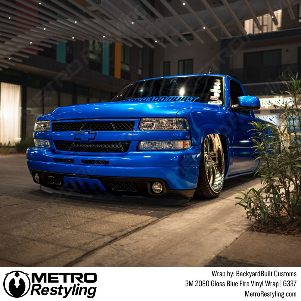 3M 2080 Gloss Blue Fire Vinyl Wrap | G337