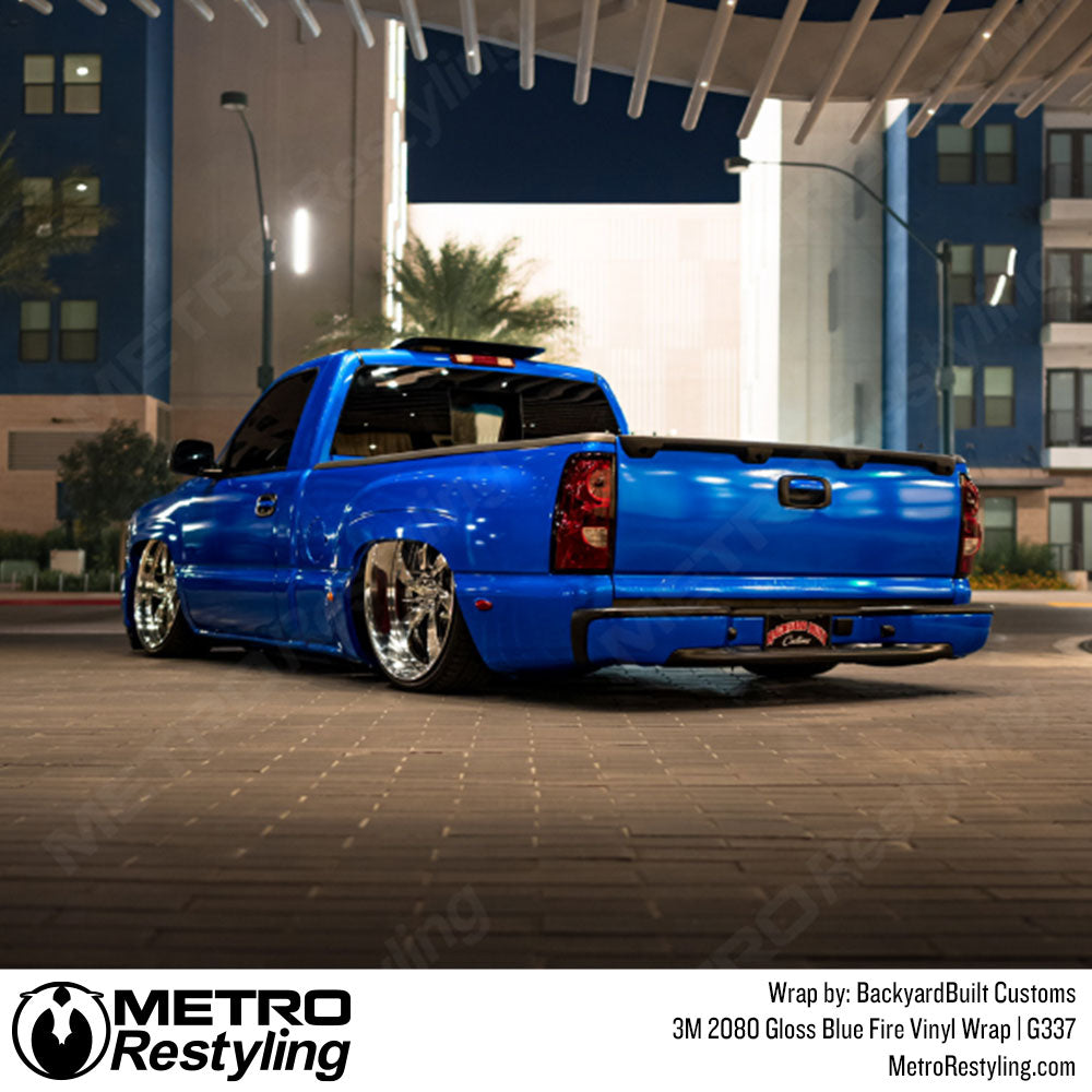 3M 2080 Gloss Blue Fire Vinyl Wrap | G337