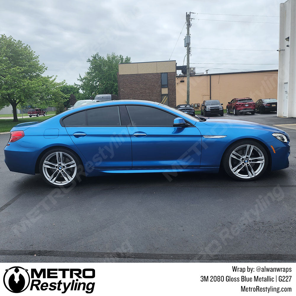 bmw wrapped in blue