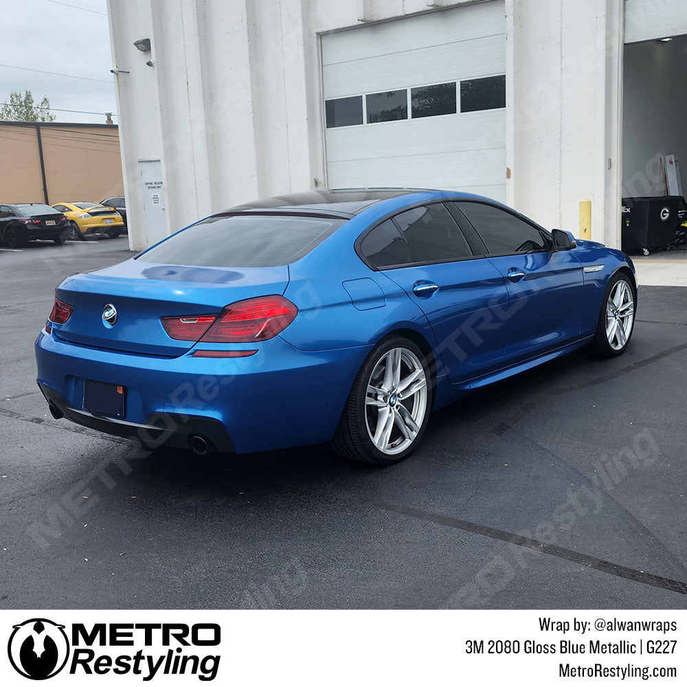 blue bmw wrap vinyl