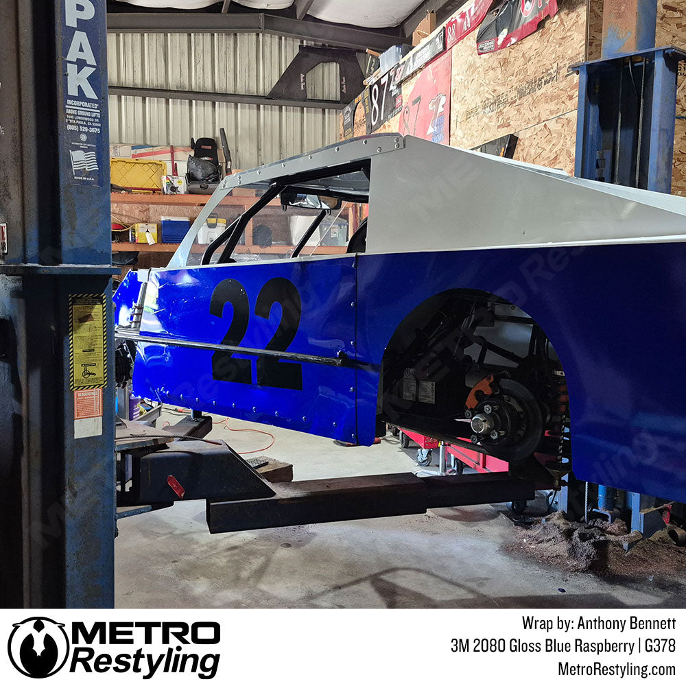 blue racecar wrap