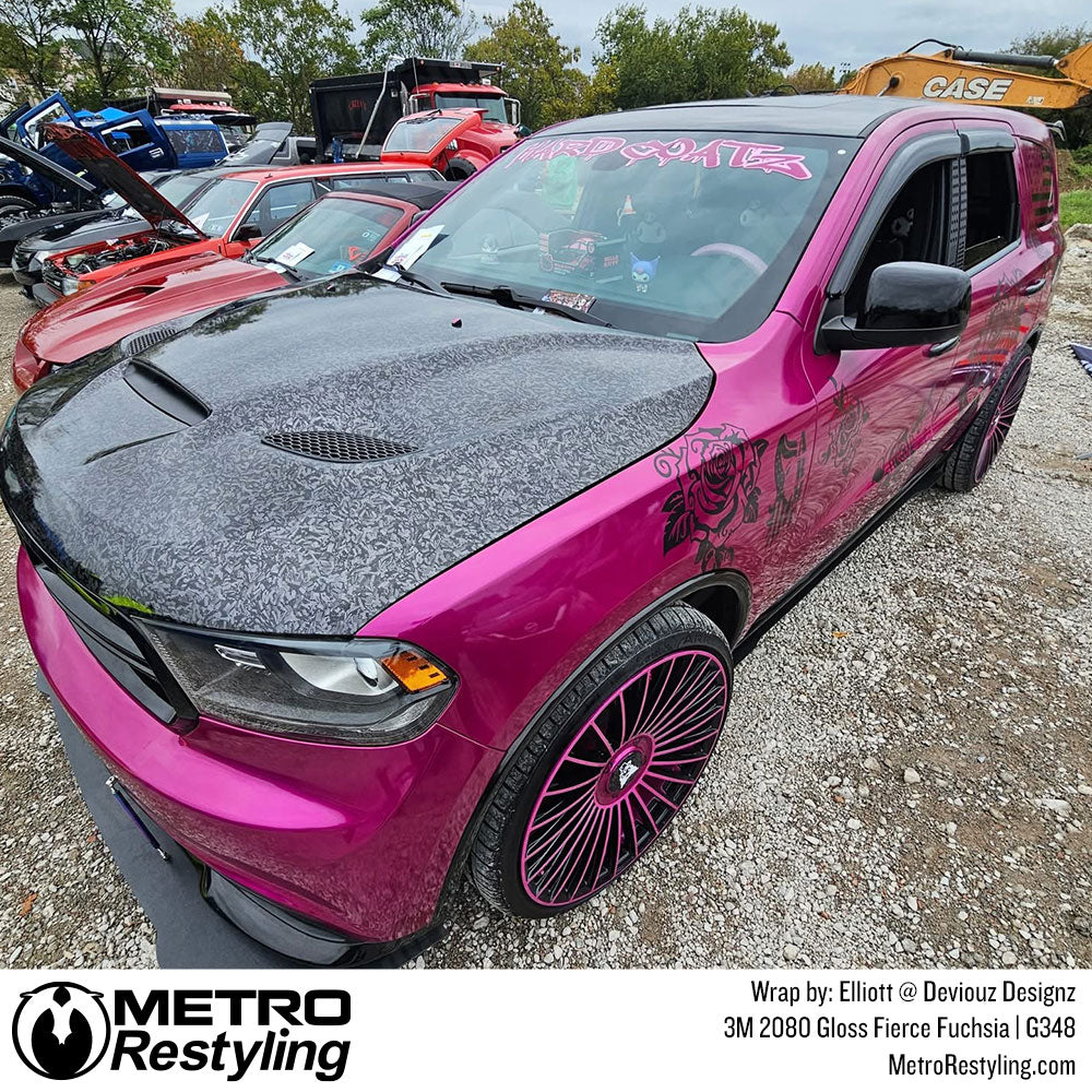 dodge with color change vinyl wrap