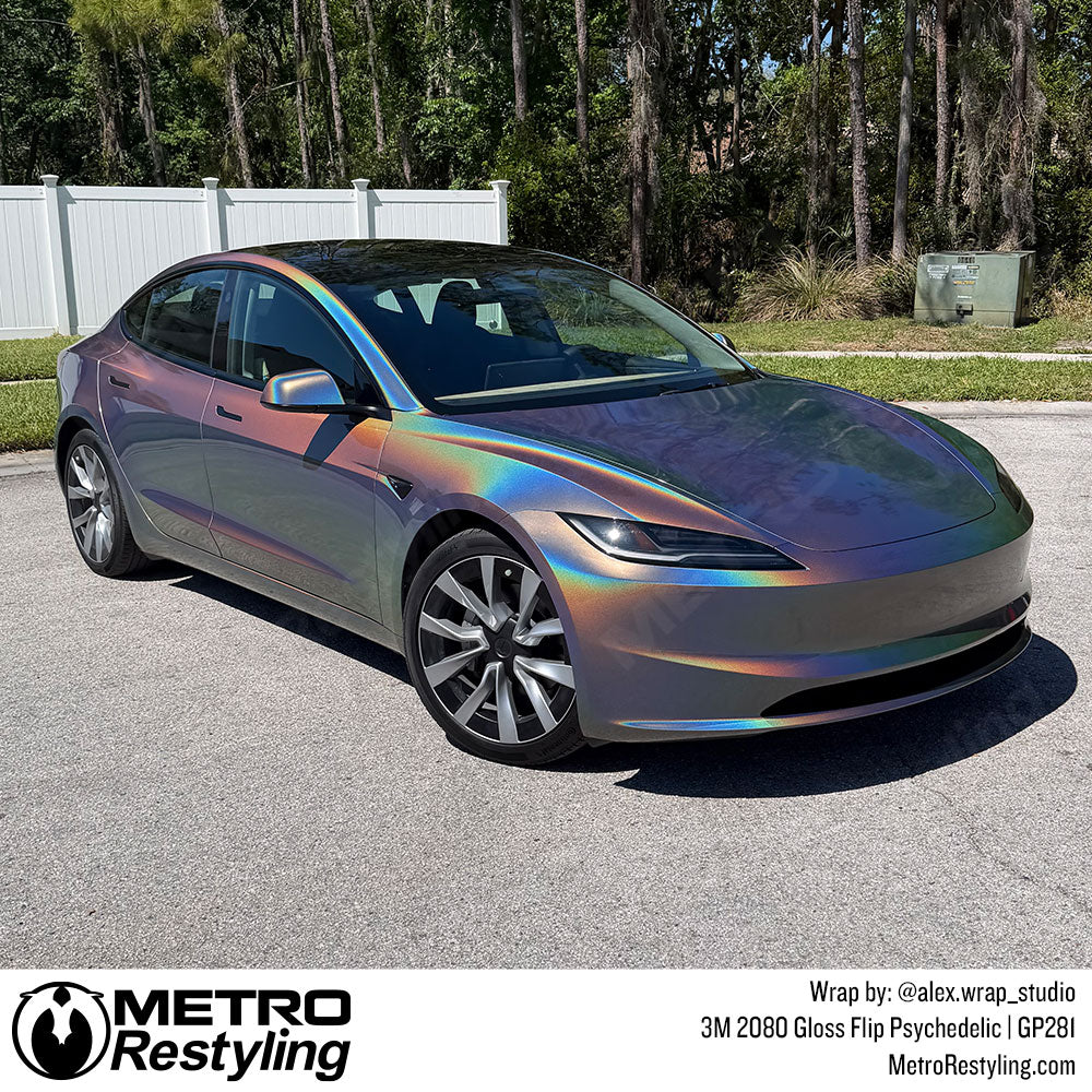 Gloss Silver Tesla Wrap