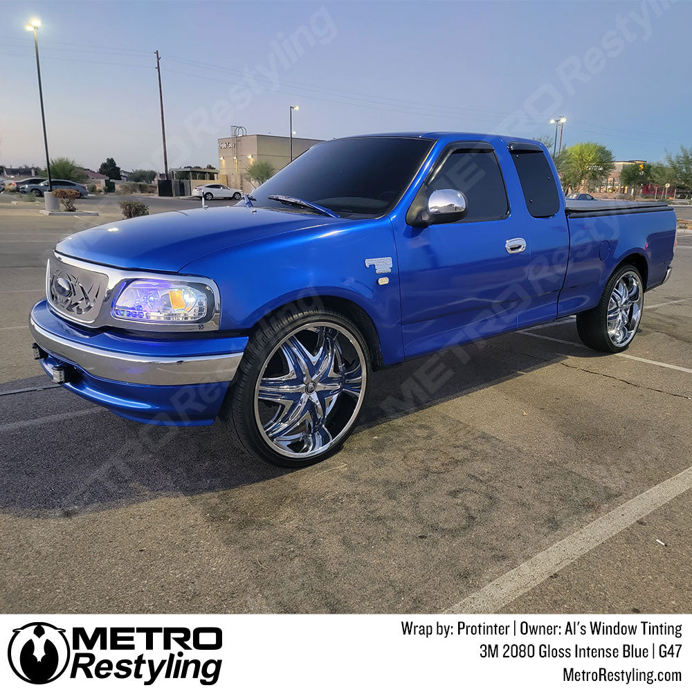 blue ford f150 wrap