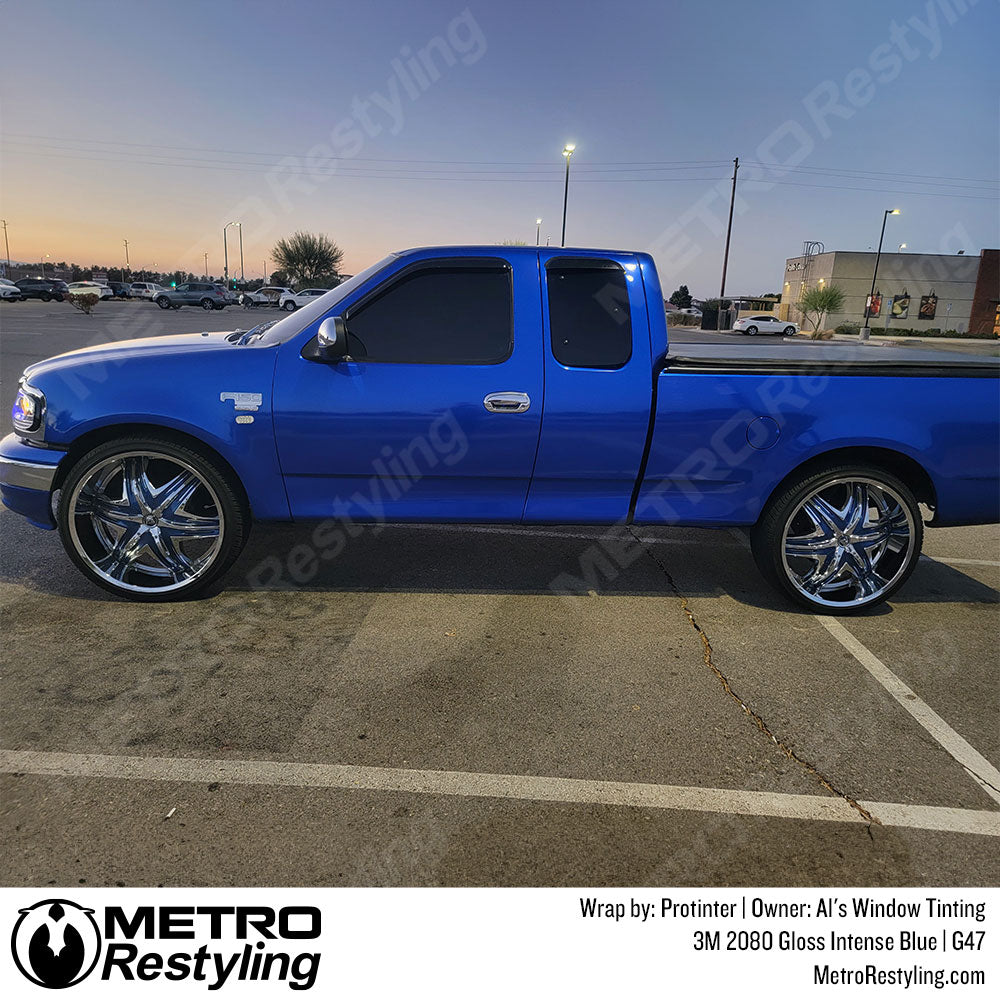 blue ford f150 wrap