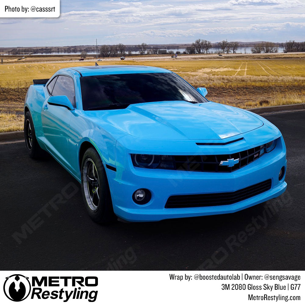 3M 2080 Gloss sky blue car wrap