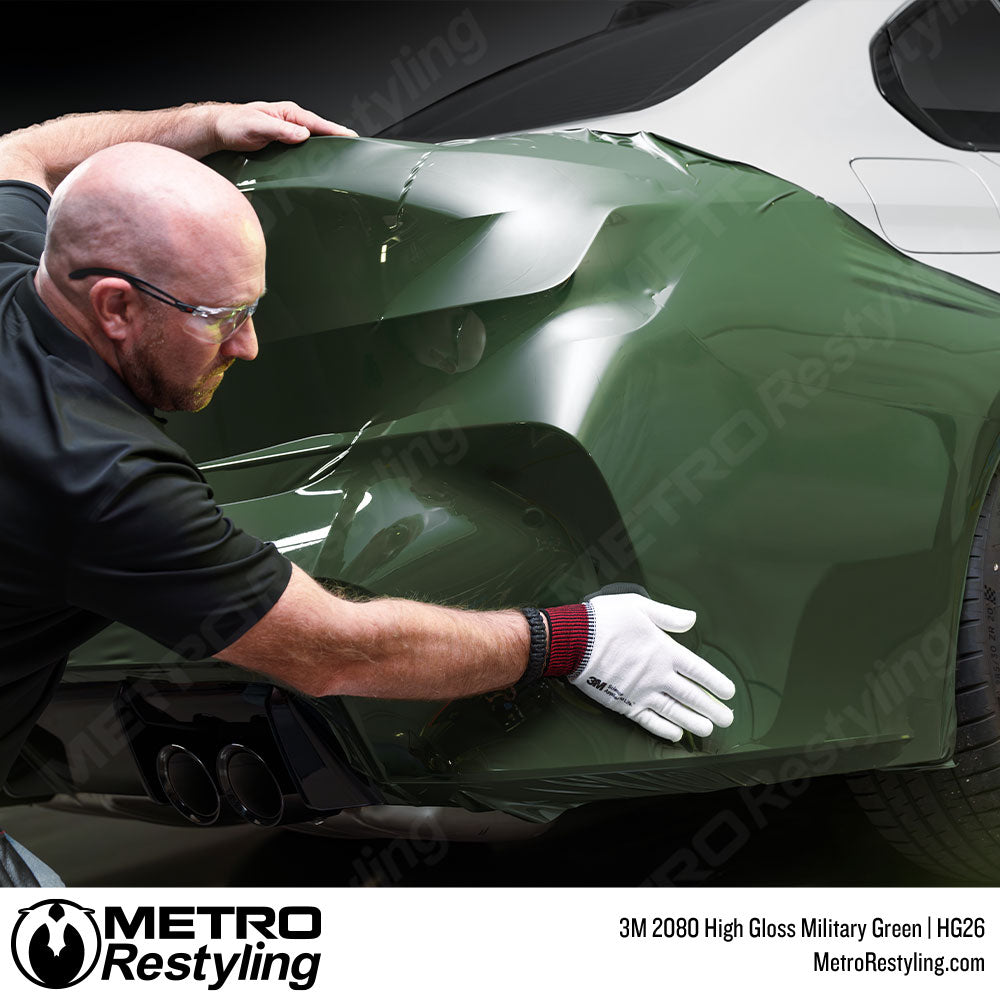 3M 2080 High Gloss Military Green Vinyl Wrap