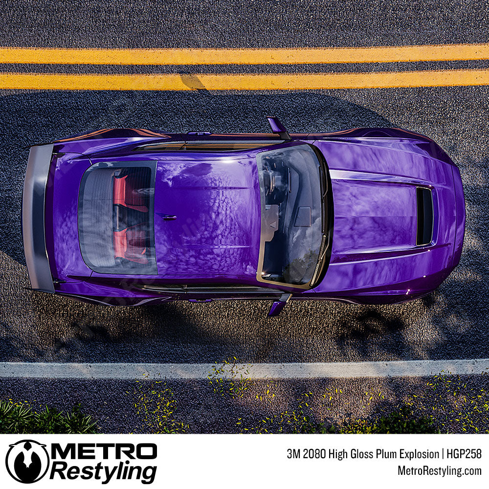 3M 2080 High Gloss Plum Explosion Vinyl Wrap