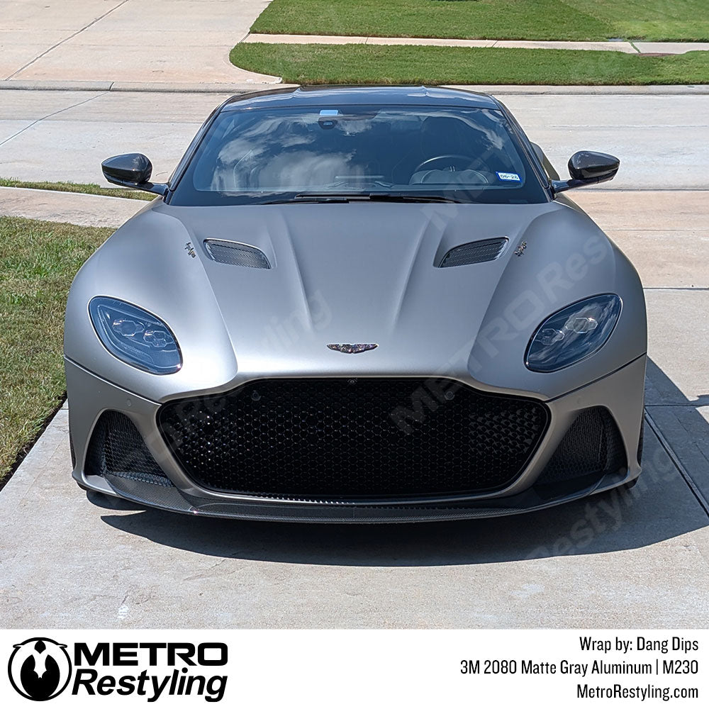 matte gray aston martin wrap