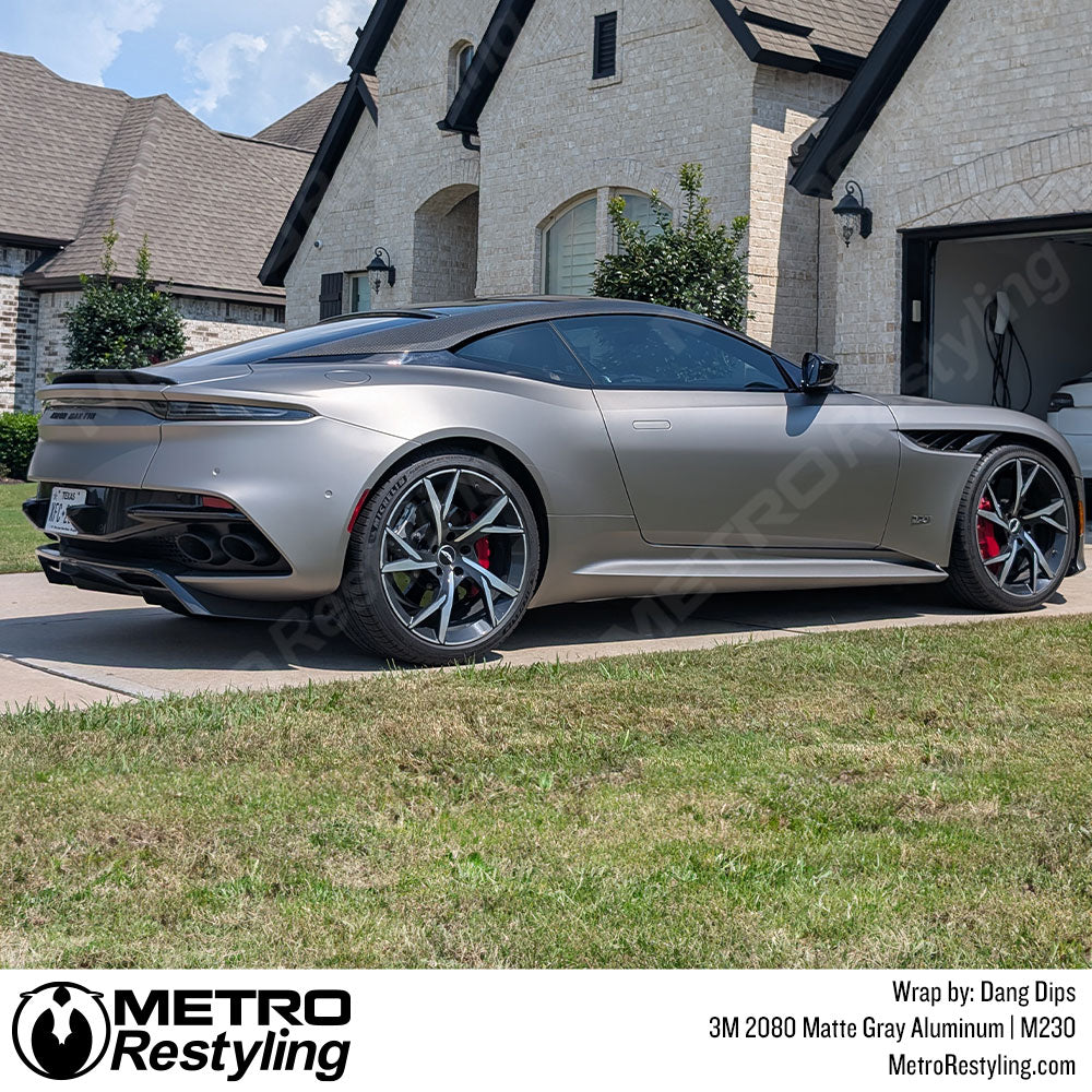 satin gray aston martin wrap