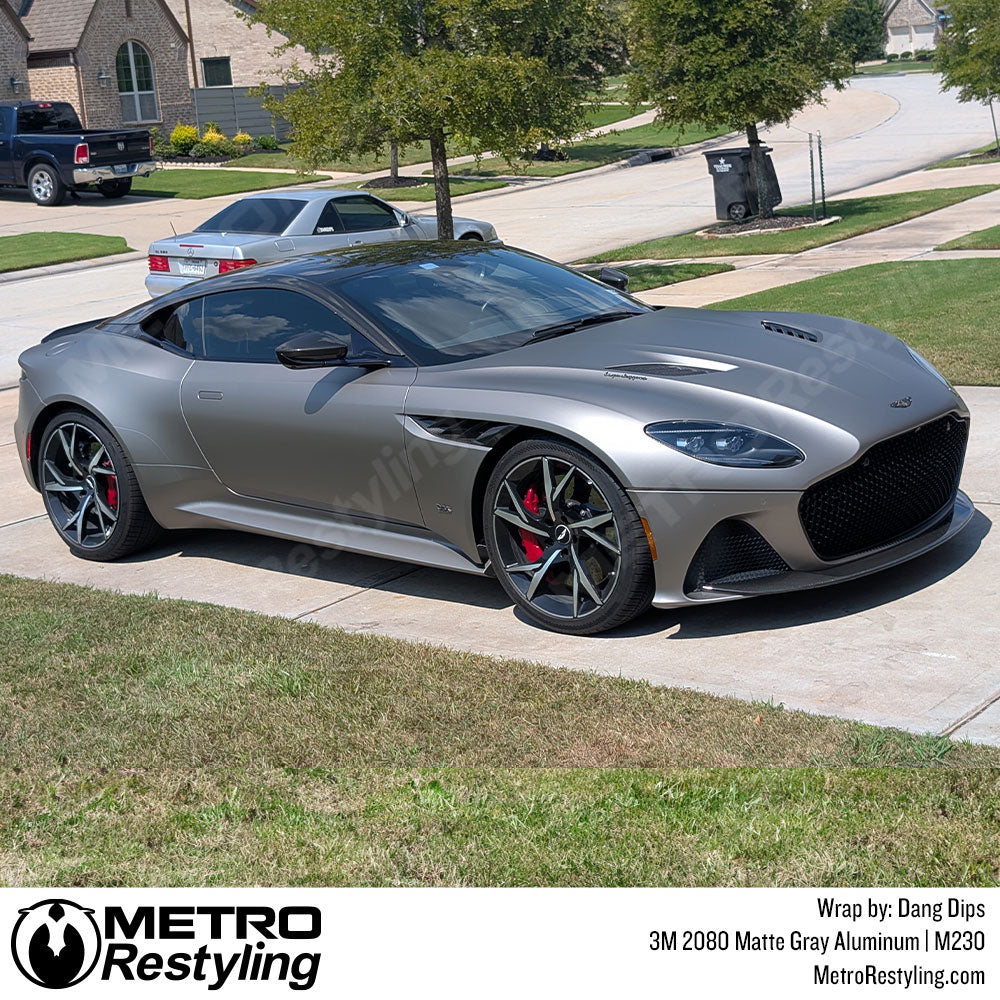 matte gray aston martin wrap