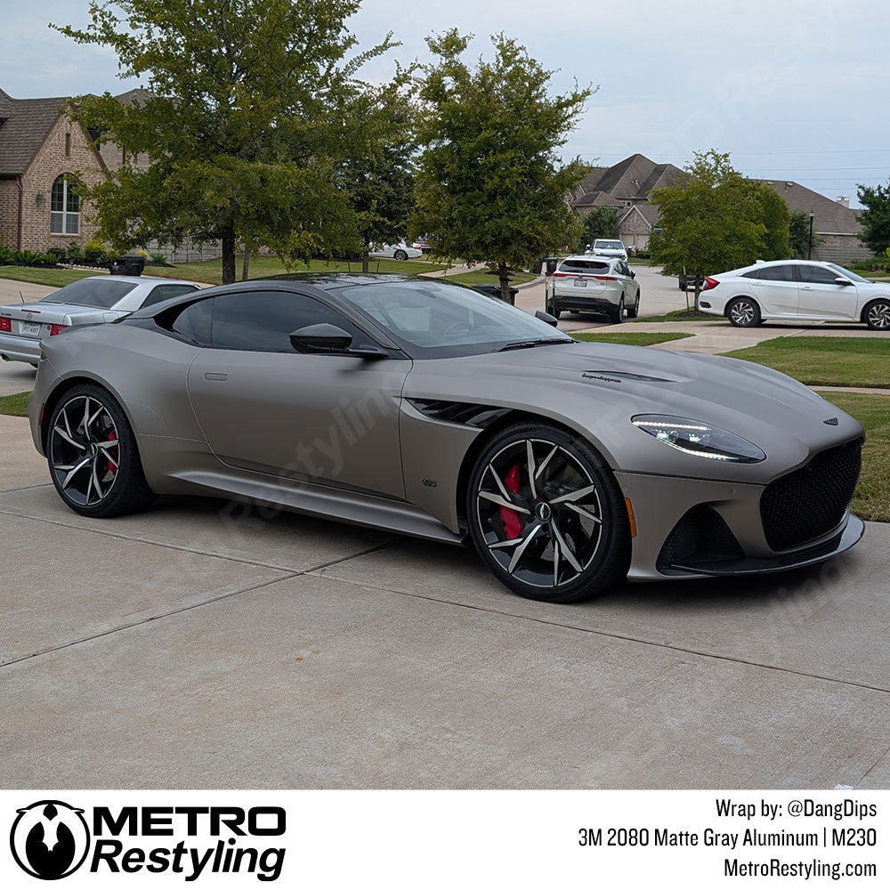 matte gray aston martin wrap