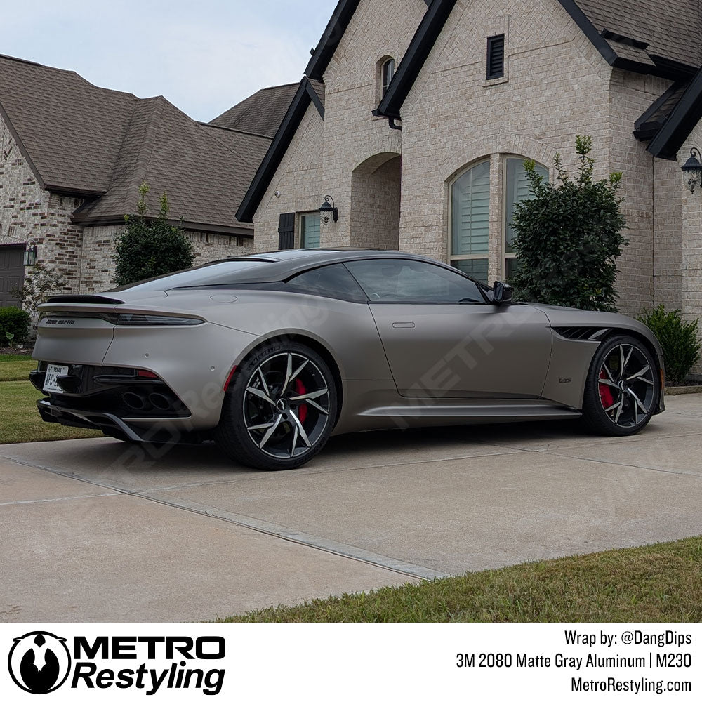 matte gray aston martin wrap