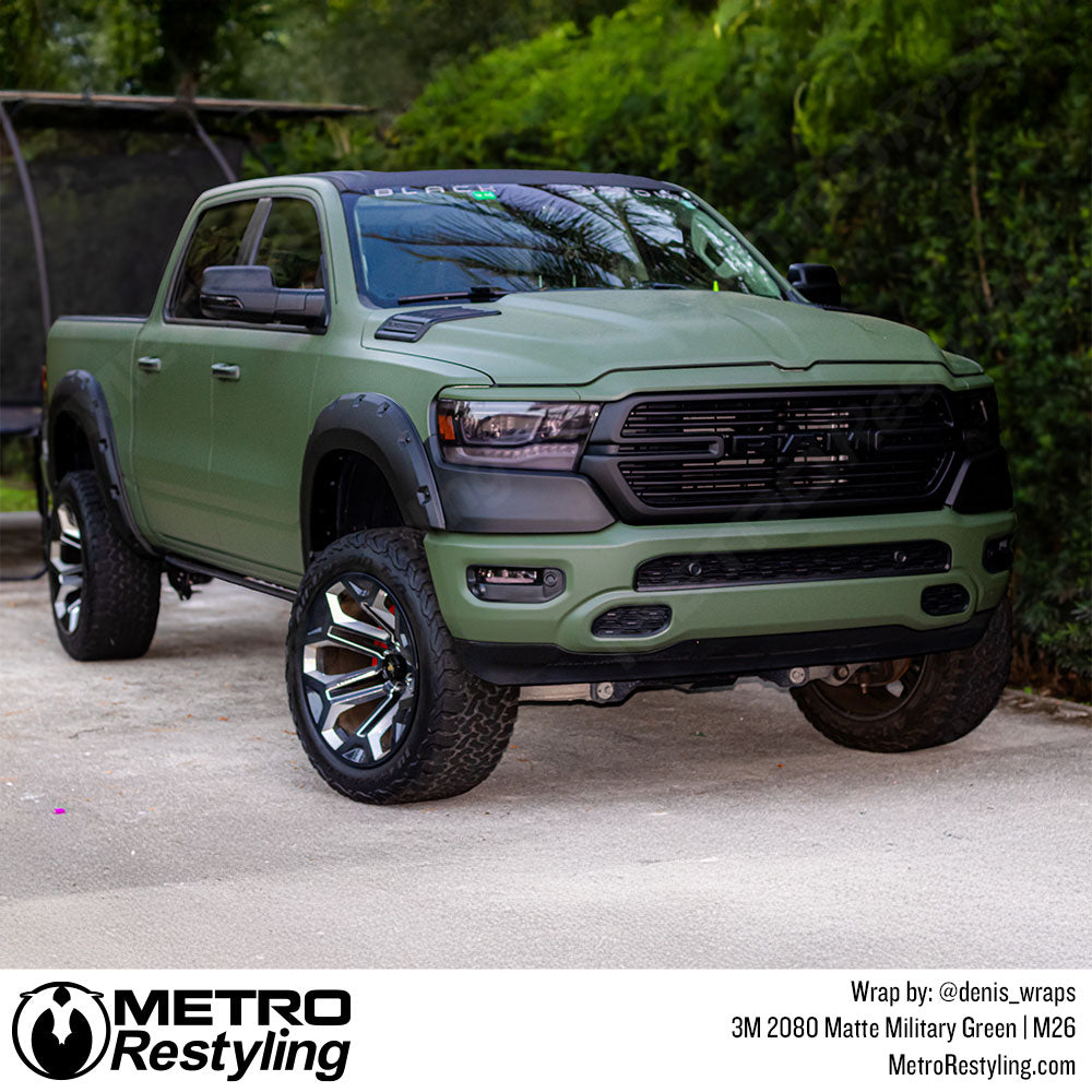 Matte Green Truck Wrap