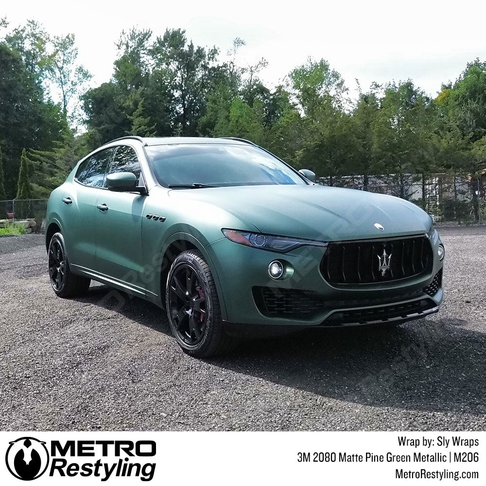 maserati with green wrap