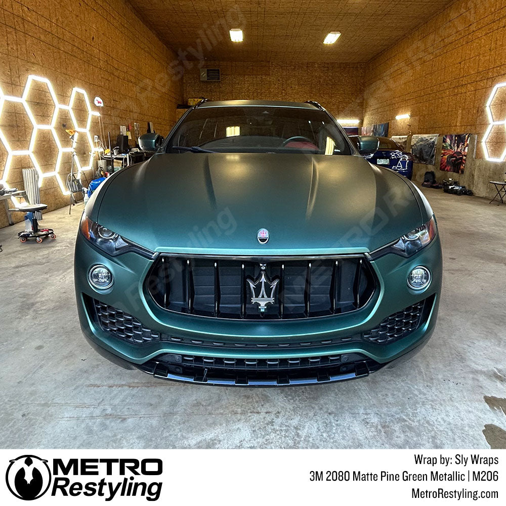 maserati with green wrap
