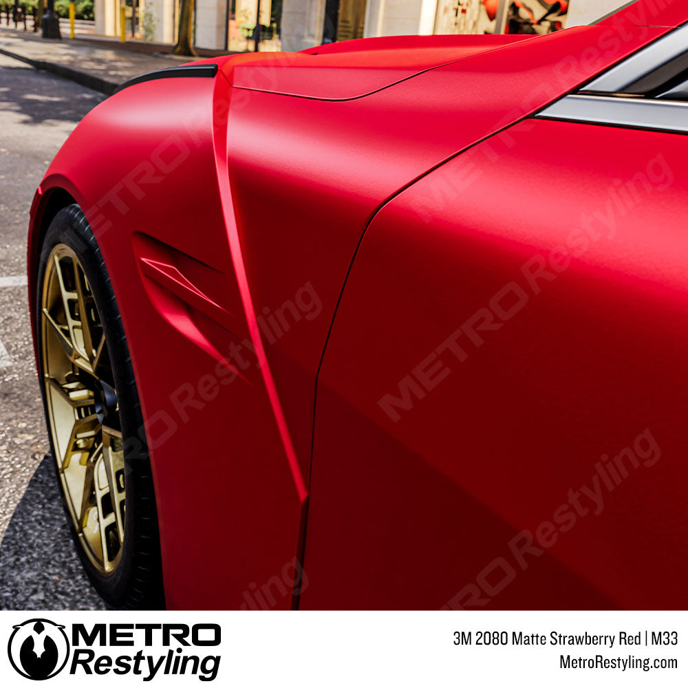 3M 2080 Matte Strawberry Vinyl Wrap