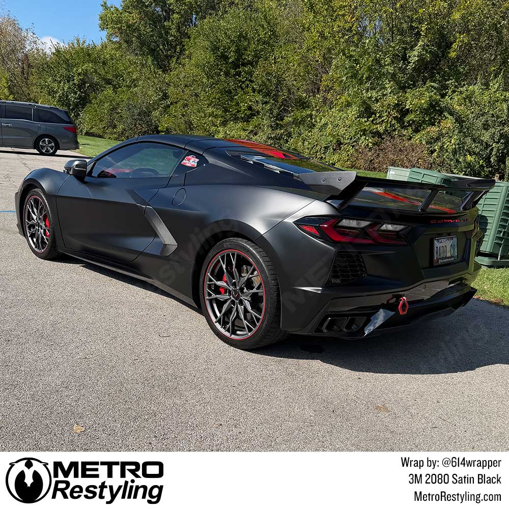 3M 2080 Satin Black Vinyl Wrap | S12