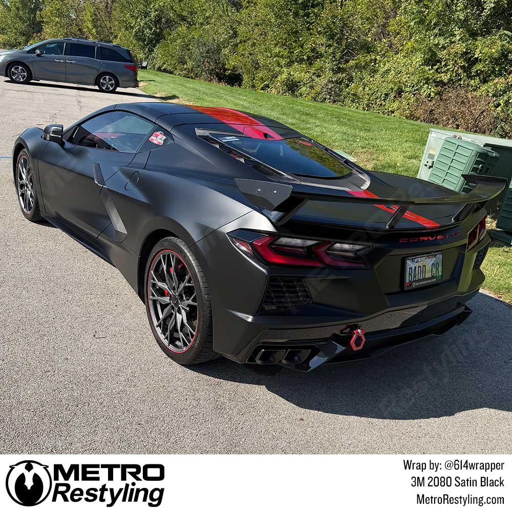 3M 2080 Satin Black Vinyl Wrap | S12