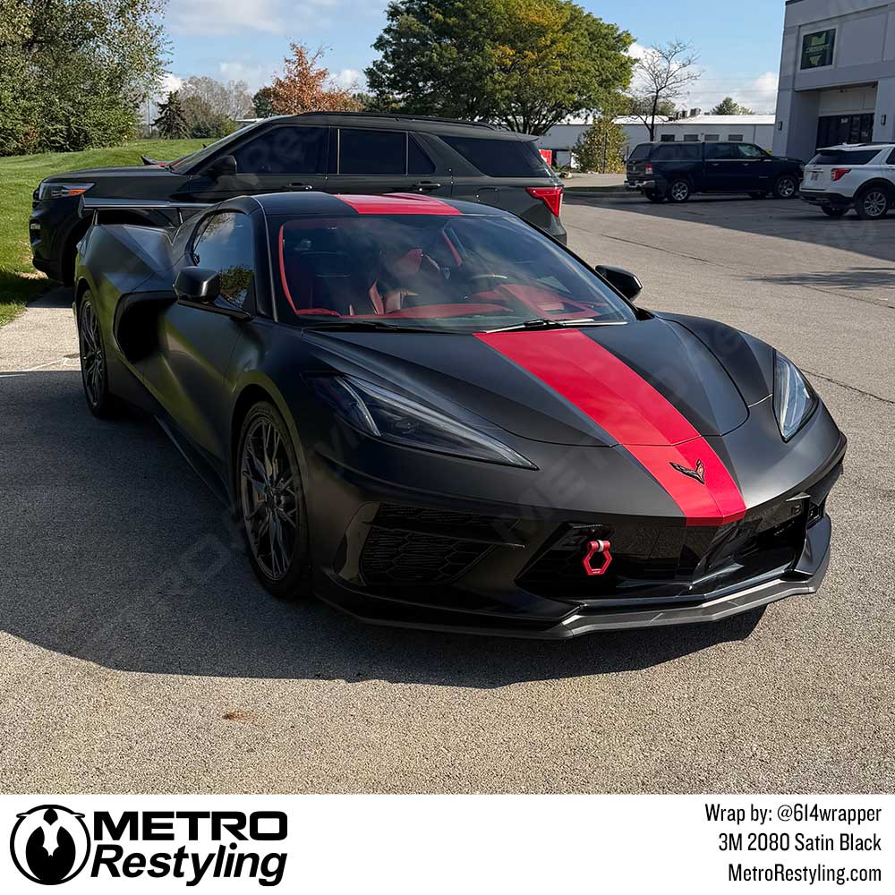 3M 2080 Satin Black Vinyl Wrap | S12