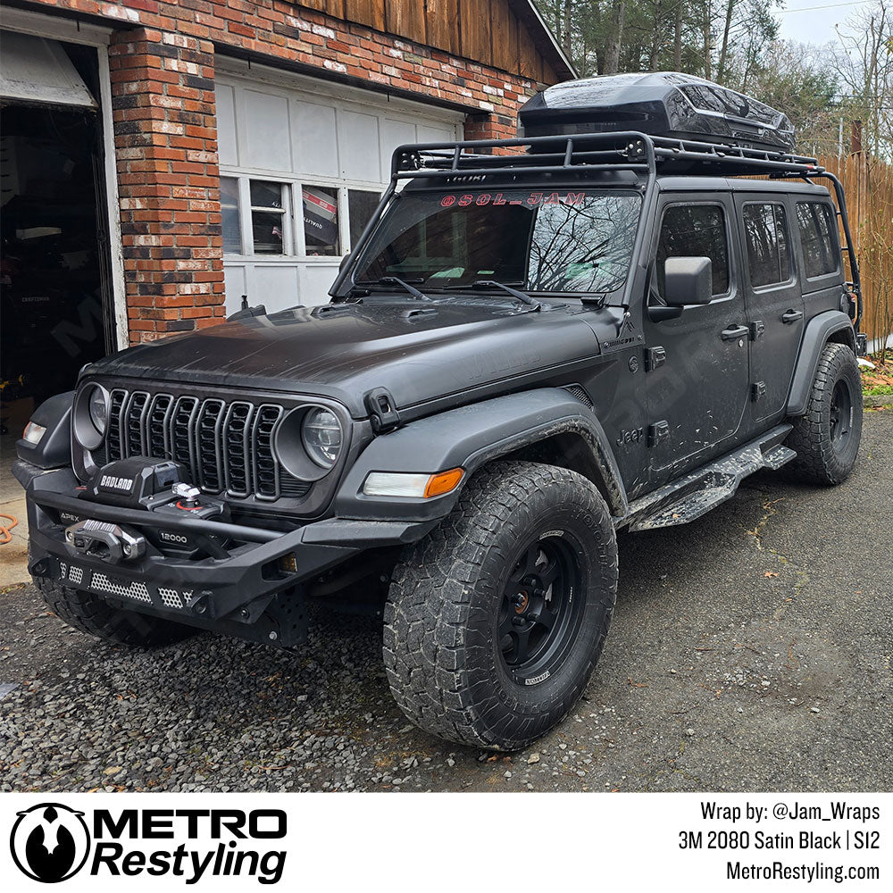 satin black jeep wrap