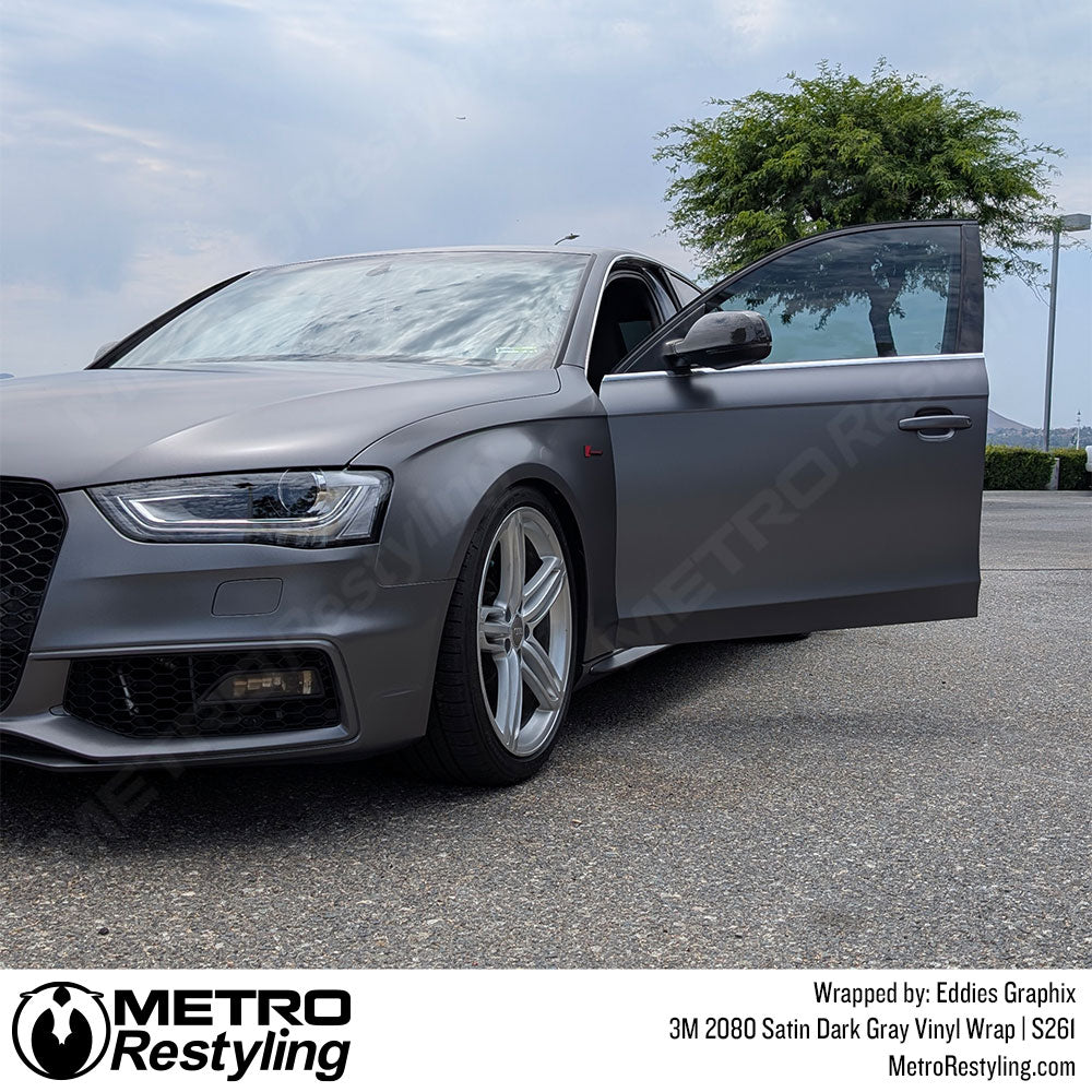 3M 2080 Satin Dark Gray Vinyl Wrap | S261
