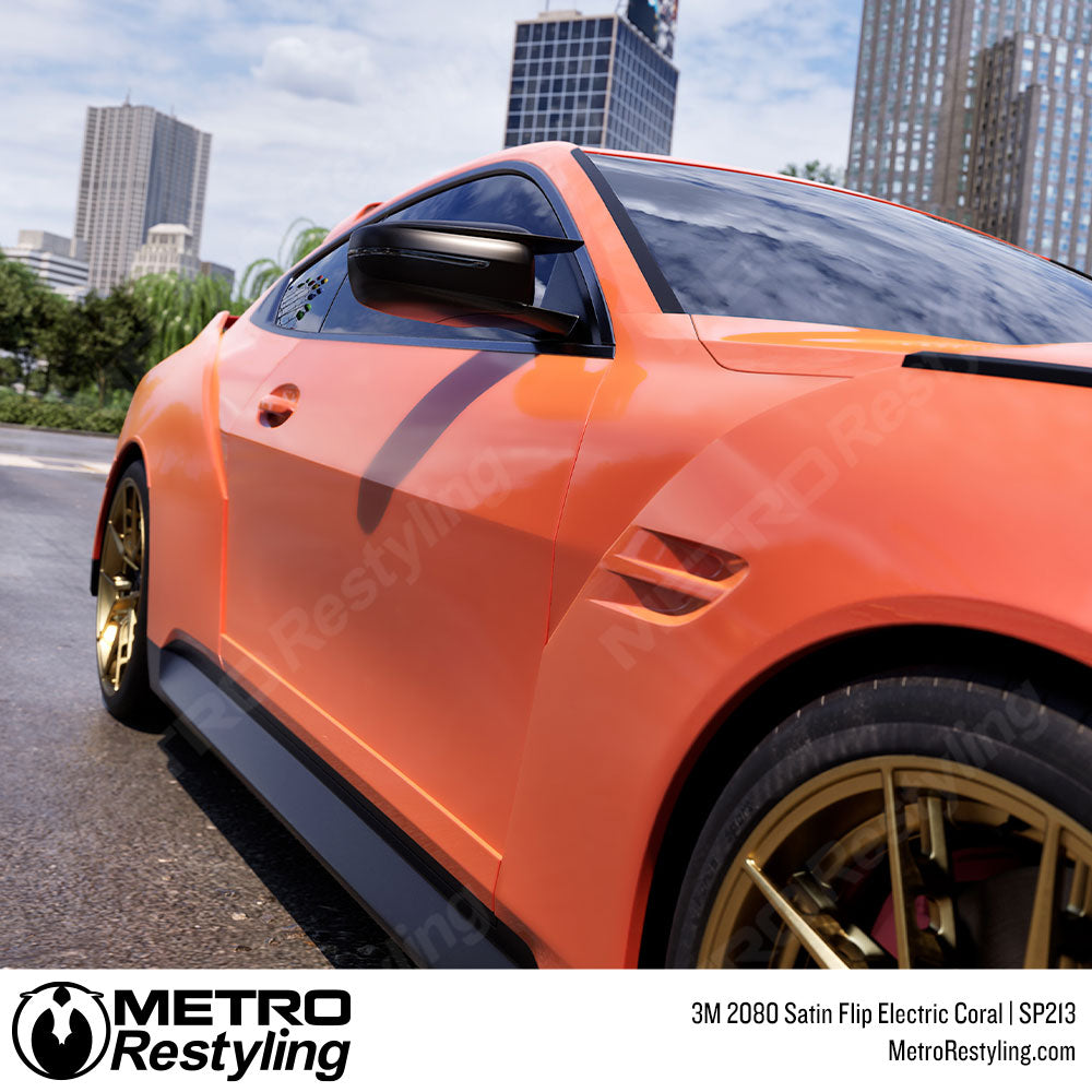 3M 2080 Satin Flip Electric Coral Vinyl Wrap